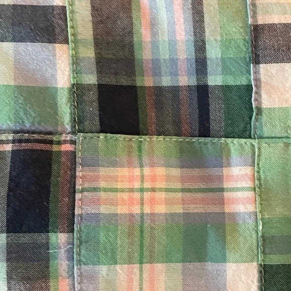 Talbots Cotton Blue/Green Plaid Shell.. like new .. Lg.. - Picture 3 of 8